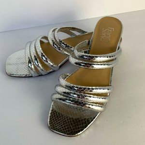 NWOT Franco Sarto Metallic Sandals, size 8.5